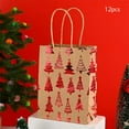 thumbnail image 2 of Christmas Snowflake Tote Gift Bag – 12pcs Kraft Paper Holiday Packaging, Reusable Gift Bags for Party, Home & Gift Wrapping, 2 of 5