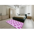thumbnail image 4 of Ahgly Company Indoor Square Patterned Blossom Pink Area Rugs, 5' Square, 4 of 6