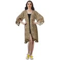 thumbnail image 3 of Moomaya Moss Georgette Printed Shrug Beach Cloth 3/4 Sleeve Cardigans For Women, 3 of 6