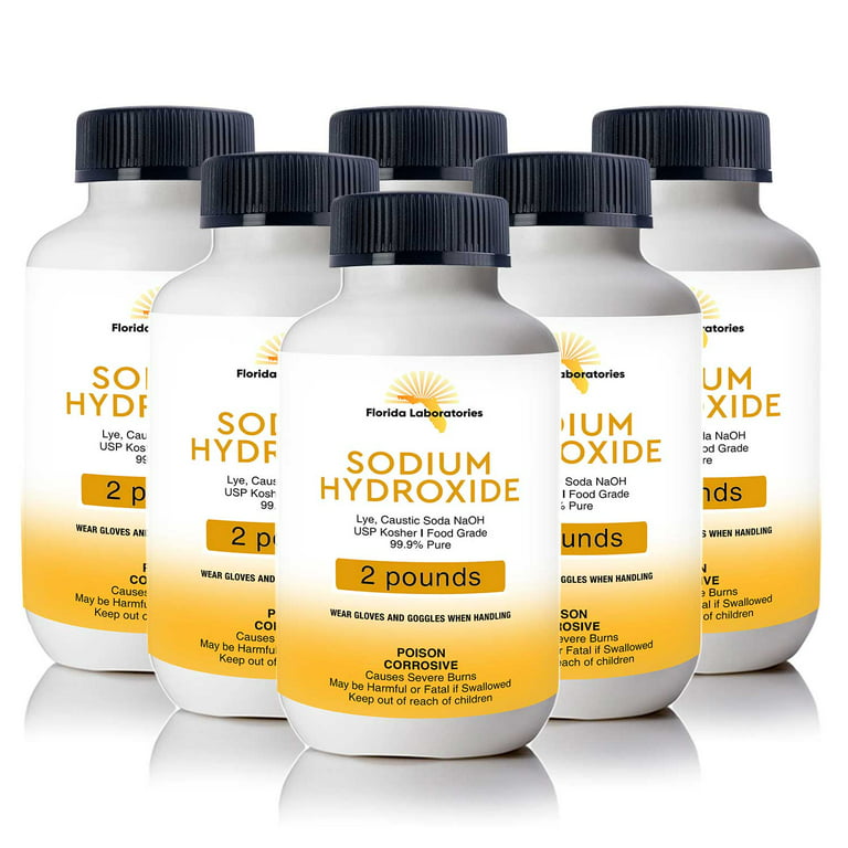Sodium Hydroxide - Pure - Food Grade (Caustic Soda, Lye) (1 Pound Jar)