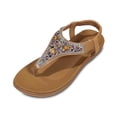 thumbnail image 2 of MKLEKYY Sandalias Planas para Mujer Sandalias Cómodas para Uso Casual, Vacaciones En La Playa y Uso Diario Con Diseño de Diamantes de Imitación, 2 of 4