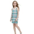 thumbnail image 3 of Cute Summer Dresses for Teen Girls Size 5-14 Spaghetti Strap Sundresses with Pockets Kids Trendy Plaid Printed Vacation Short Mini Dress, 3 of 5