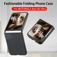 thumbnail image 4 of for Motorola Razr+ 2024 Luxury Case, PU Leather + PC Lightweight Slim Fit Anti-Scratch Classic Shockproof Protective Thin Phone Cover for Motorola Razr+ 2024, Black, 4 of 7