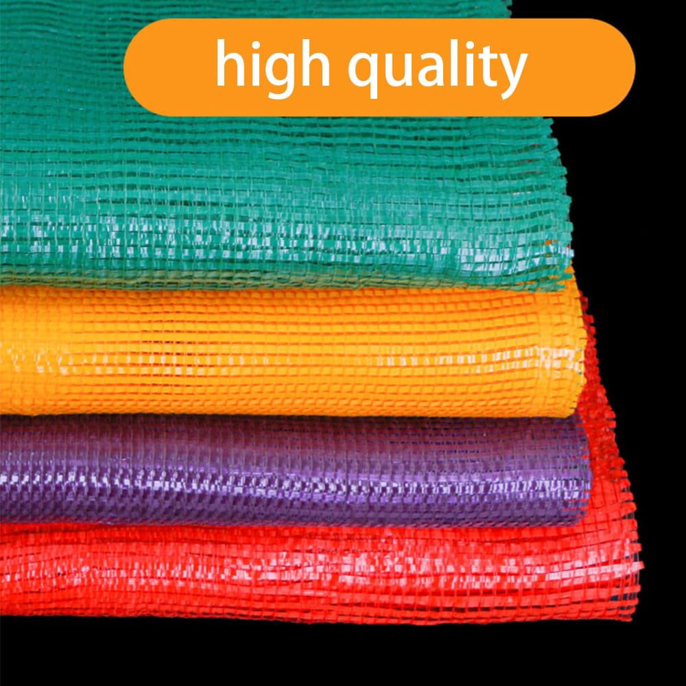 MODANU 50 Pcs Onion Bags, 11 x 18 inch Mesh Produce Bags, Fresh Bag for Onion Vegetables Potato, Red