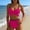 Hot Pink, variant on Summer Swimsuits for Women Sexy Bathing Suits Two Piece Juniors Bikini Sets Solid