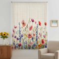thumbnail image 3 of Pastoral Spring Floral Sheer Curtains 72 Inches Long, Rustic Summer Flower Botanical Light Filering Curtains, Breathable Simi Curtain Privacy Drapes for Living Room Bedroom Window Treatment, 3 of 9