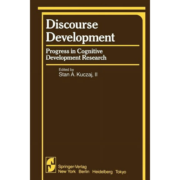 Springer Cognitive Development Discourse Development: Progress in Cognitive Development Research, (Paperback)
