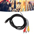 thumbnail image 3 of Video Adapter Cord, Mini DIN To 3  Cable Double Shielding Clear  Male To Male Standard Plug 5.9ft High Accuracy PVC Wire  For Projector, 3 of 8