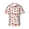thumbnail image 2 of Goofa Red Mushroom Hawaiian Shirt for Men, Unisex Summer Beach Casual Short Sleeve Button Down Shirts,Aloha Tropical Floral print shirt-Medium, 2 of 9