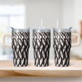 thumbnail image 2 of 20oz Stainless Steel Tumbler with Lid and Straw, Bohemian Insulated Coffee Cup, Double Wall Vacuum Travel Mug, Leakproof Thermal, 2 of 5