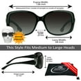 thumbnail image 2 of Sunglass Monster Women Bifocal Sunglass Reader Over-Sized Jackie-O Black Silver Accent, 2 of 6