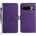 thumbnail image 2 of For Google Pixel 8 Pro Wallet Case with RFID Blocking Card Slots Holder Premium PU Leather Magnetic Kickstand Shockproof Wrist Strap Removable Flip Protective Cover For Google Pixel 8 Pro, Purple, 2 of 9