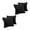 Black, variant on Blazing Needles 18-inch Double-corded Solid Microsuede Square Throw Pillows with Inserts (Set of 4) 9810-CD-S4-MS-TL