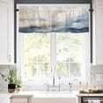thumbnail image 5 of Abstract Modern Art Valances for Windows Watercolor Blue Graffiti Art Rod Pocket Curtain Valance Window Treatment Short Curtains for Kitchen Living Room, 54"x18", 5 of 5