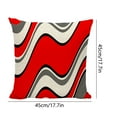 thumbnail image 3 of Guanhe Red Geometric Stripe Throw Pillow Cover 18x18, Soft Decorative Pillow Cases for Sofa Couch, Bed, Home Bedroom, 3 of 7