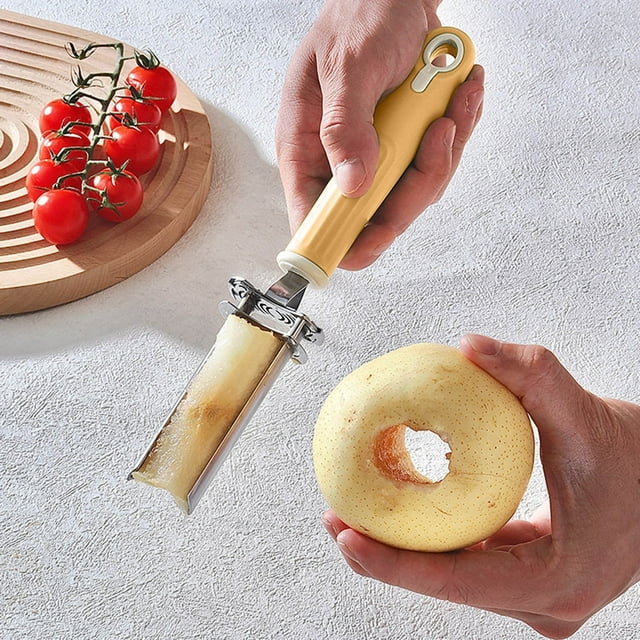 Outil de Cuisine 2 en 1 Réglable en Acier Inoxydable pour Enlever les Noyaux de Fruits et Légumes pour Poire, Poivre et Dattes avec Poignée Non Ajustable et Réglage à 6 Positions