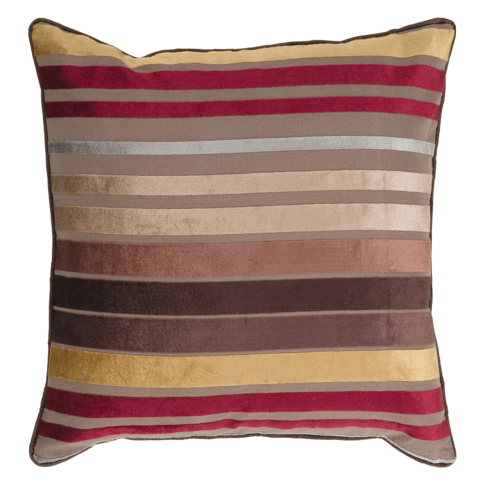 Surya Yarmouth Stripe Decorative Pillow - Brown - Walmart.com - Walmart.com