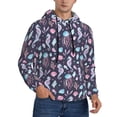 thumbnail image 2 of Goofa Watercolor Marine Animals for Men's Hooded Sweatshirt - Lightweight Pullover Hoodie with Kangaroo Pocket, Perfect for Everyday Wear-3X-Large, 2 of 7