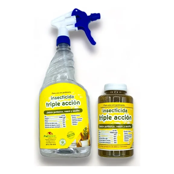 Jabón Potásico Neem Y Azufre Insecticida Fungicida Atomizador