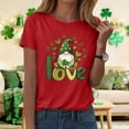thumbnail image 5 of UngA St Patrick Day Shirts Women Shamrock Clover Print T Shirt Irish Graphic Tees Lucky Tops,S, 5 of 9
