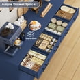 thumbnail image 6 of Homfa Farmhouse Buffet Cabinet with 4 Drawers and 4 Doors, 59" W Sideboard Buffet Storage Cabinet with Shelves, for Kitchen Living Room Bedroom, Blue, 6 of 7