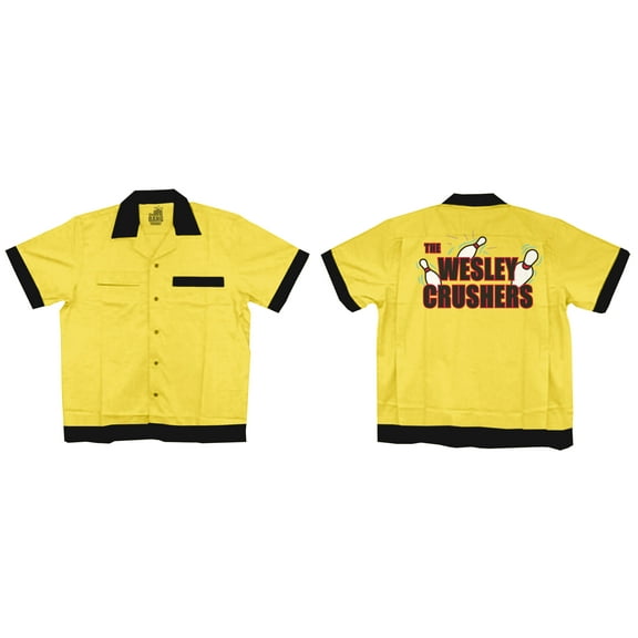 Big Bang Theory The Wesley Crushers Bowling Shirt, Yellow/Black, Small