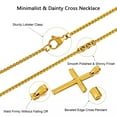 thumbnail image 6 of Cross Necklace for Men, Speroto Silver Mens Necklace with Cross Pendant and Wheat Chain, Cross Necklace Simple Jewelry Gift for Men Women Wheat Chain, 6 of 9