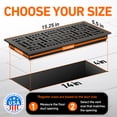 thumbnail image 4 of 4x14 Floor Vent Covers Floor Register with Mesh Cover Trap, Heat and Air, Walkable Metal Floor Register for HVAC Duct, Basketweave, Dark Grey, 4 of 7