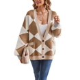 thumbnail image 2 of Women's cardigans, V-neck, casual cardigans, knitted coat, 2 of 4