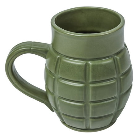 

Camp Co CBGM1043 Grenade Pattern Ceramic Green 13.5 Oz. Capacity Coffee Mug