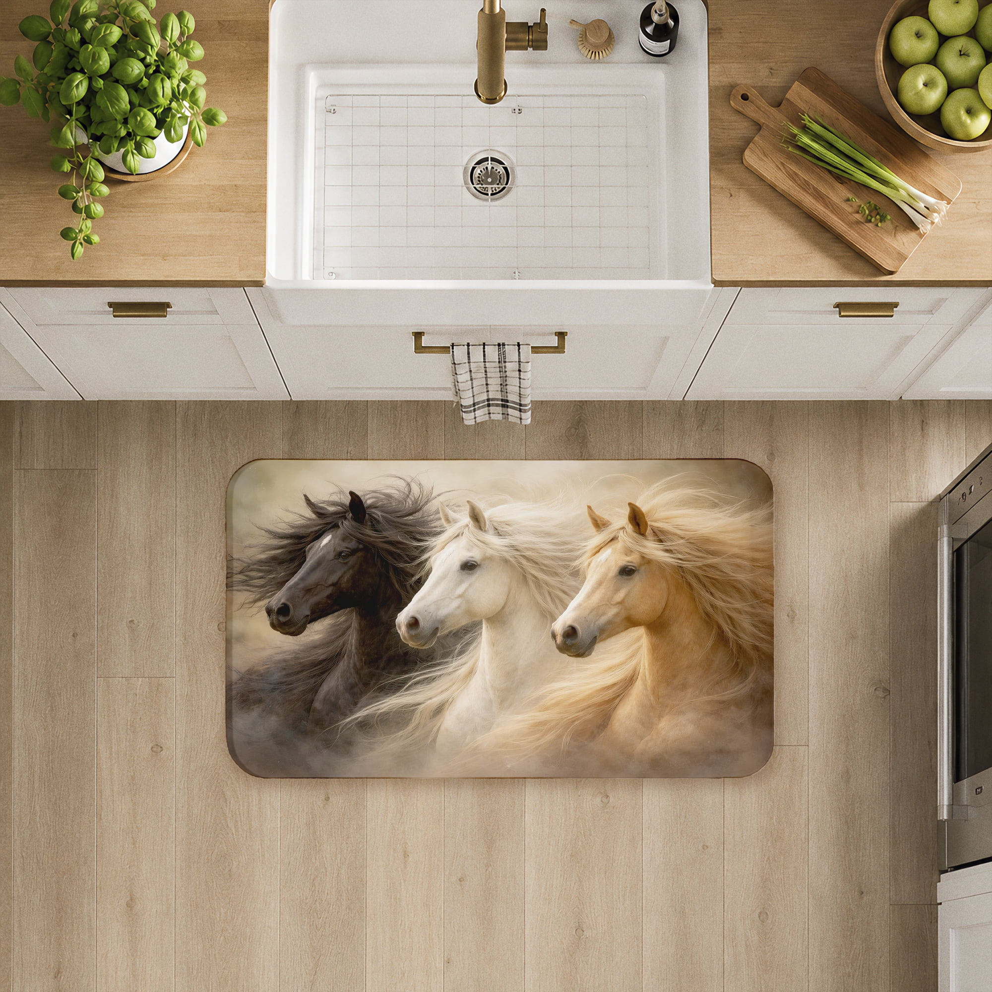 Stupell Industries Untamed Spirits Horse Trio Printed Anti-Fatigue Floor Mat, design by Tina LeCour