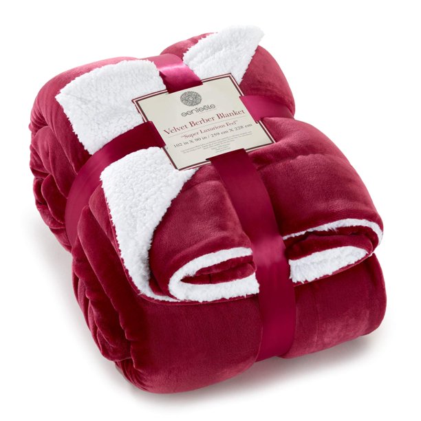 Manta Genteele Sherpa reversible ultra lujosa