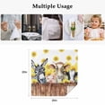 thumbnail image 5 of Sunflowers Farm Animals Cloth Napkins, Vintage Wooden Animals Washable and Reusable Dinner Napkins Set of 8, Table Napkin for Kitchen Party Birthday Wedding Hotel Housewarming 20"x20", 5 of 9