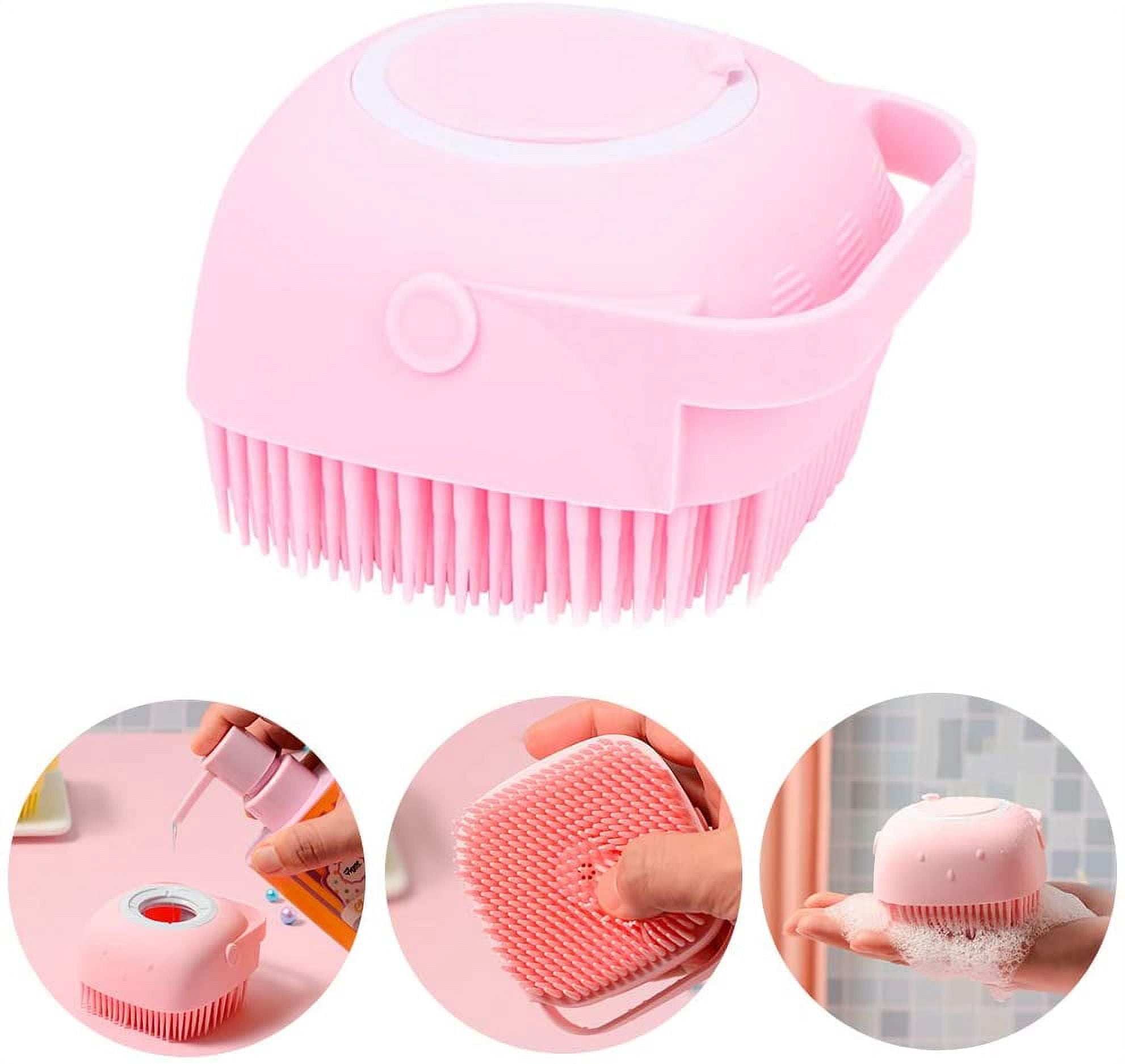 Silicone Body Brush Shower Scrubber with Shower Gel Dispenser Function