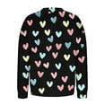 thumbnail image 5 of Fewfanhot Women Clothing Heart Graphic Printed Fall Sweaters Cute Long Sleeve Pullover Jumper Crew Neck Lightweight Sweater, 5 of 6