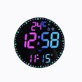thumbnail image 4 of Digital Electronic Clock Calendar Wall Clock Living Room Decoration Wall Hanging Colorful Intelligent Clocks,A, 4 of 5