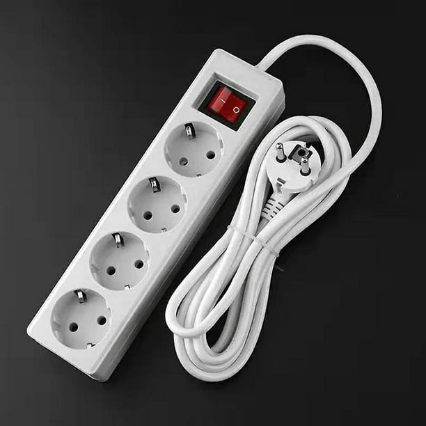 Eu Standard German Type Extension Socket Power Strip 2 Pin Plug Outlet  Adapter 