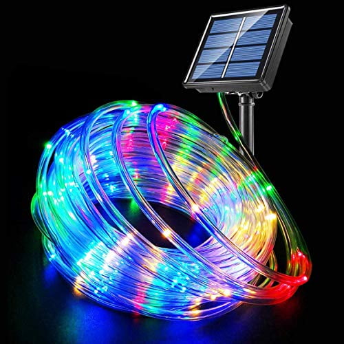 Solar LED powered Fairy String Rope strip Lights Waterproof Outdoor garden patio 