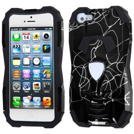 - Apple iPhone 5/5S MyBat Protector Case, Curved Lines Black/Black Car Pattern Hybrid