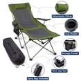thumbnail image 5 of Reclining Beach Chair for Adults, 6-Legged Camping Chair with Foot Rest, Green, 5 of 7