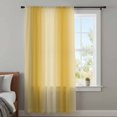thumbnail image 4 of Yellow Ombre Sheer Curtains 45 Inches Long, Modern Abstract Art Farmhouse Gradient Light Filering Curtains, Breathable Simi Curtain Privacy Drapes for Kitchen Bathroom Small Window Treatment, 4 of 9