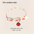 thumbnail image 5 of 5-Pack Adjustable Glowing Pet Collars with Bell, Animal Print, Rubber Material, Safety Night Light Cat Collar Set, 5 of 5