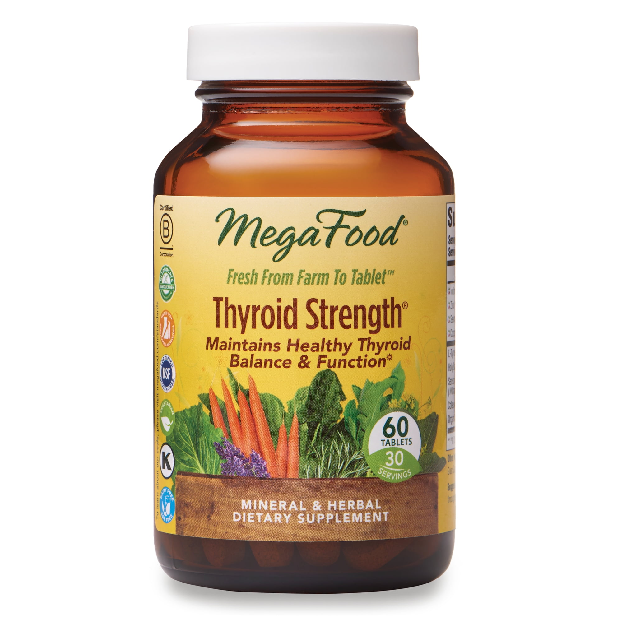 MegaFood, Thyroid Strength, Supports Thyroid Health, Mineral and Herbal