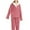 Pink, variant on Nrmvnmi Women's Fluffy Thick Hooded Pajamas Set Solid Color Fleece Fall Winter Sleepwear Sets Long Sleeve Pullover Top And Elastic Waist Pants Plush Sleepwear 2 Piece Set Warm Loungewear