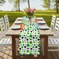 thumbnail image 4 of Table Runners 70 Inches Long Dress Scarves, St Patricks Day Farmhouse Coffee/Dining/Kitchen Table Decor, Holiday Table Runner, Spring Country Green Black Shamrock 13x70 Inch, 4 of 9