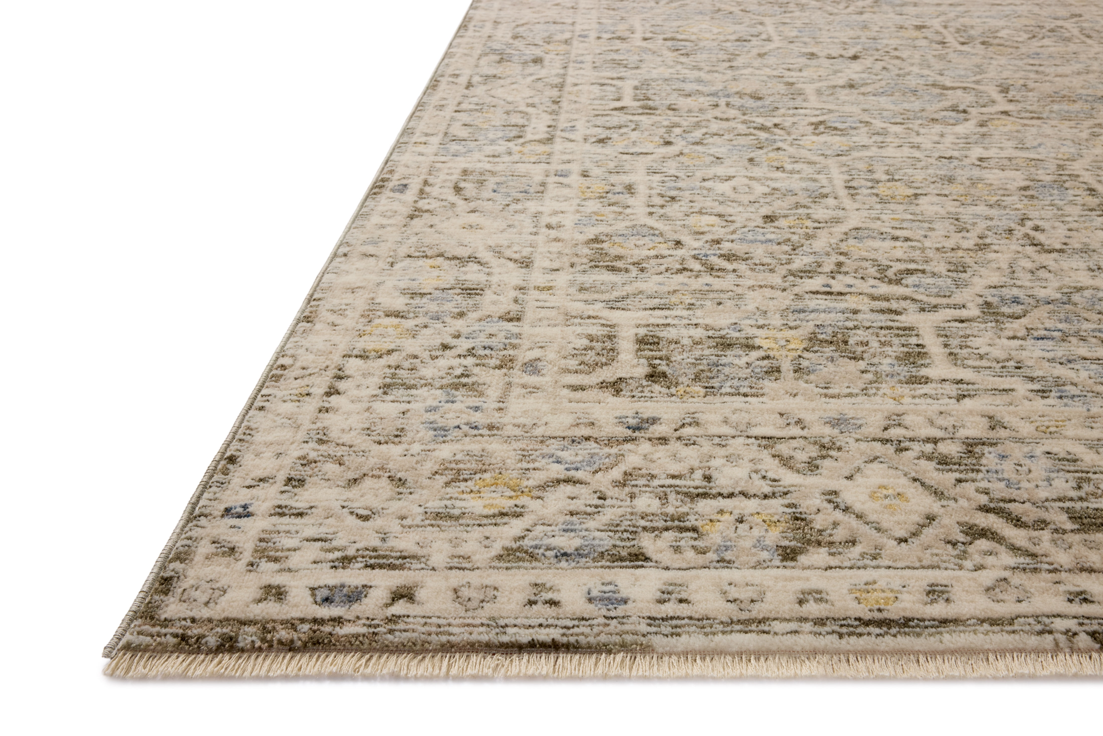 Loloi Clarisse Olive / Ivory 18" x 18" Sample Rug