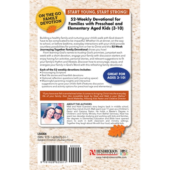 Pre-Owned Journeying Together Family Devotional: For Families with Preschool and Elementary Kids (Paperback) 1628625015 9781628625011