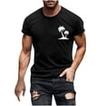 thumbnail image 2 of Mefallenssiah Hauts pour Hommes, Liquidation T-Shirt à Manches Courtes Imprimé Col Rond Mode Décontractée Manches Courtes, 2 of 5