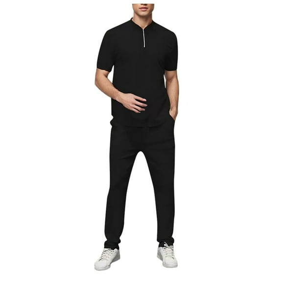 JIKNTTR Men's 2 Piece Outfits Sets Outfits Trend Patchwork Tee Shirt And Shorts Set Sports Tracksuits Comfort Loungewear Sets