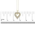 thumbnail image 4 of 14K Yellow Gold Plated .925 Sterling Silver 3.00 Cttw Round Cut Diamond Cluster Heart 18" Pendant Necklace (K-L Color, I1-I2 Clarity), 4 of 6